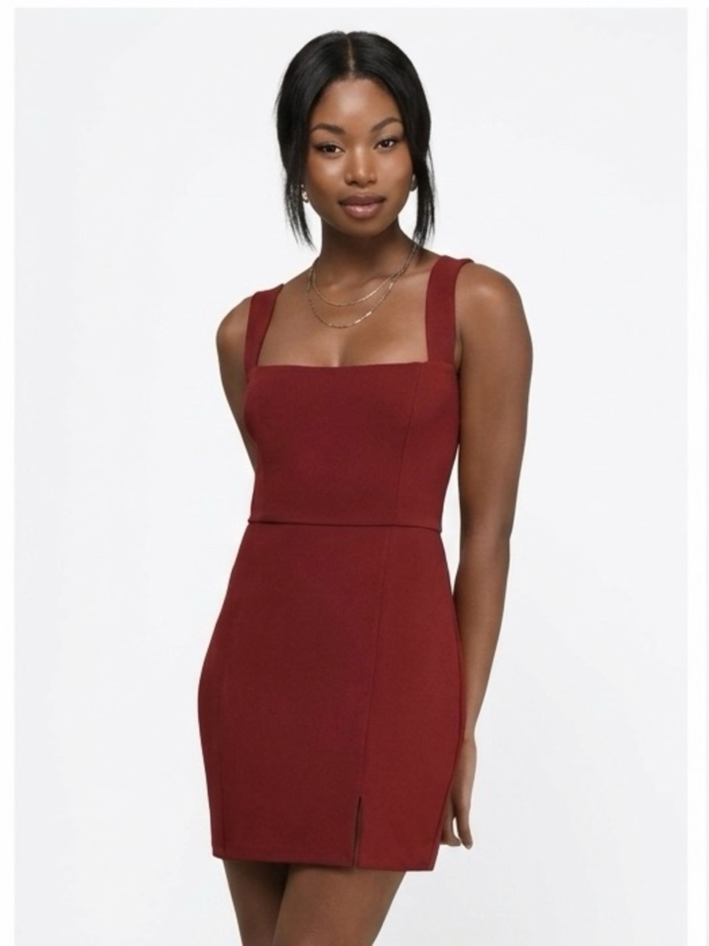 NWOT Lulu's Social Sensation
Burgundy Square Neck Mini Size Small